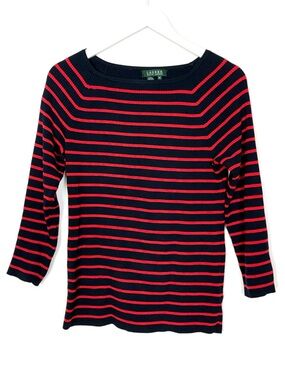 Lauren Ralph Lauren Ribbed Striped Top